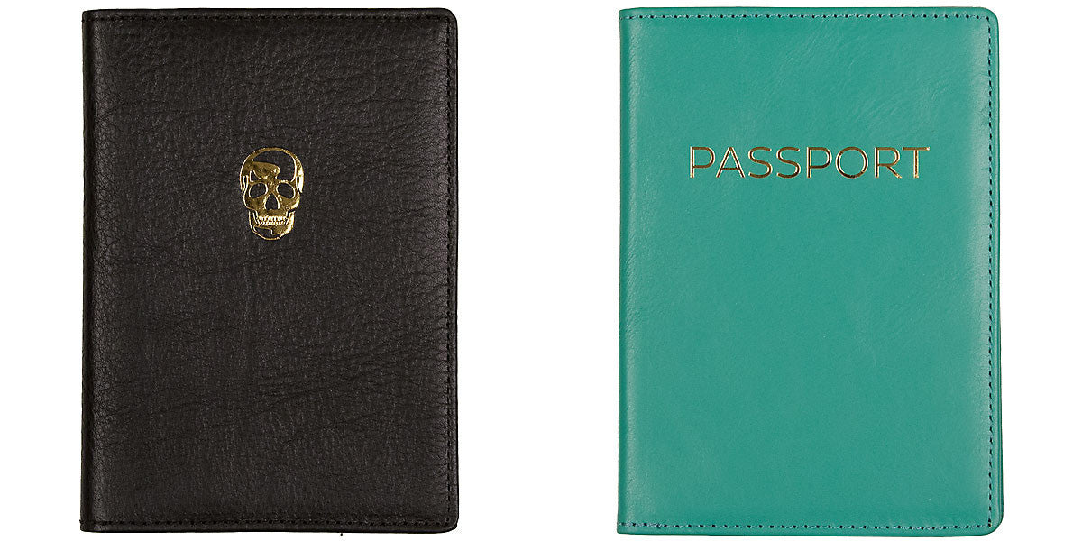 tommy leather passport holder