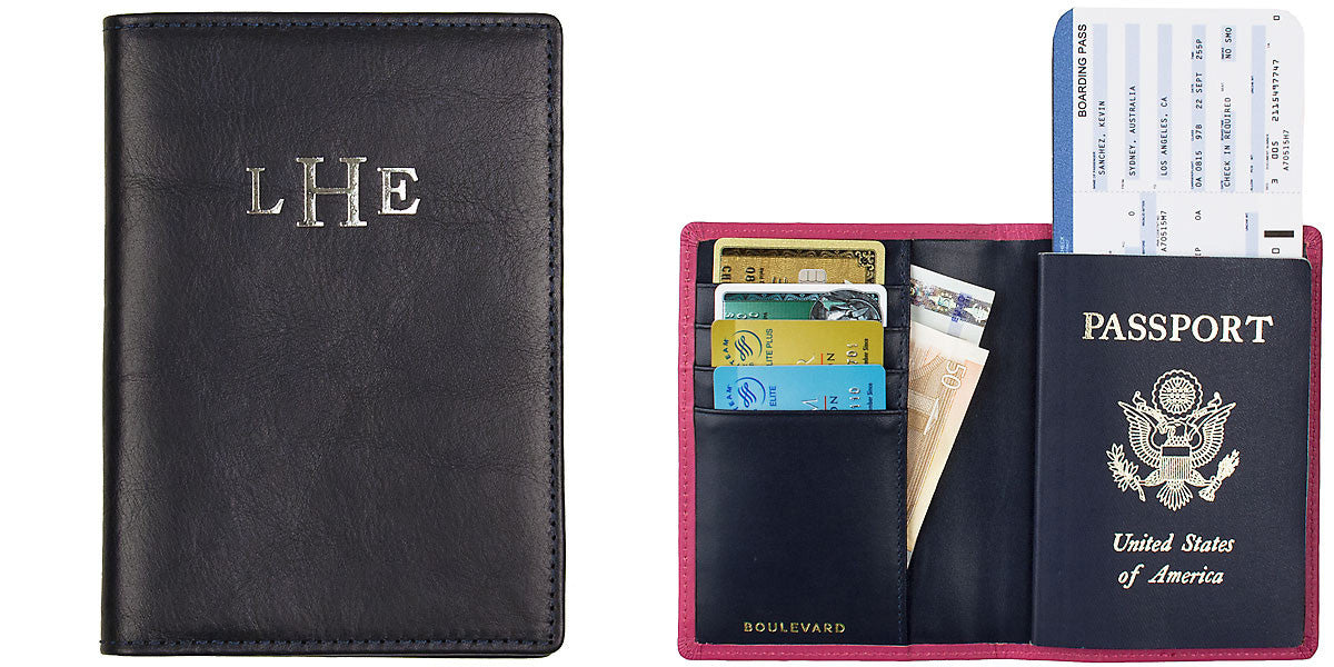 tommy leather passport holder