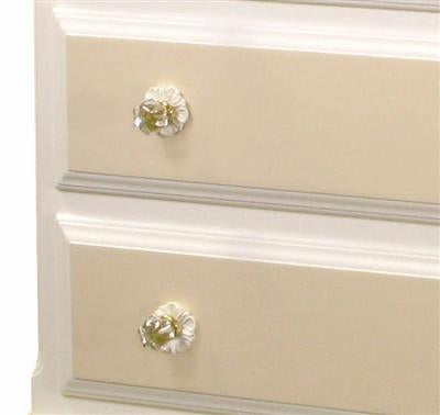 french chest (two color finish), floret knobs