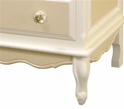 french chest (two color finish), floret knobs