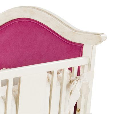 upholstered cradle - rosetta fabric & versailles creme