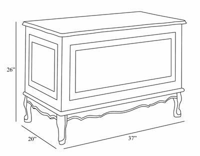 french toy chest (verona reef blue)