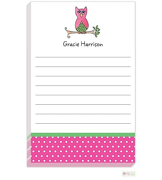 personalized - what a hoot notepad