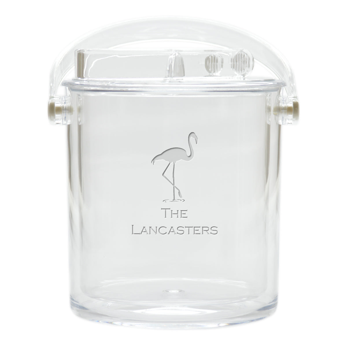 Insulated Personalized Ice Bucket With Tongs (unbreakable)