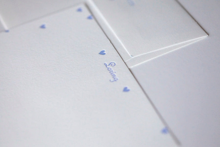 kids falling hearts stationery