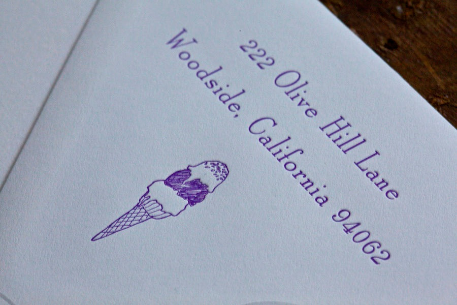 kids ice cream stationery