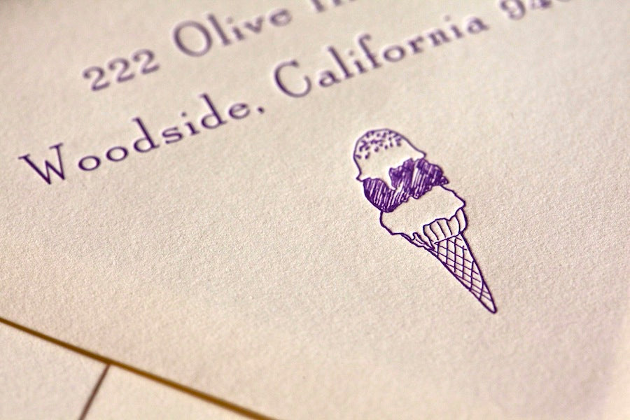 kids ice cream stationery