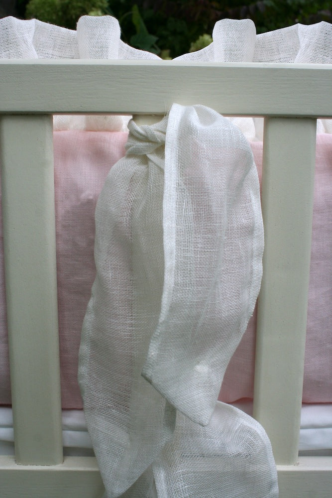 kyoto cradle ensemble - laundered irish linen & linen scrim  (contact us for pricing)