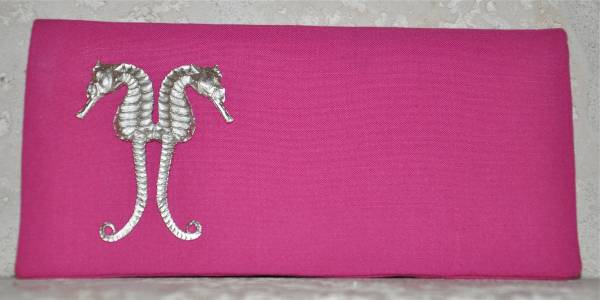 linen clutch with castings
