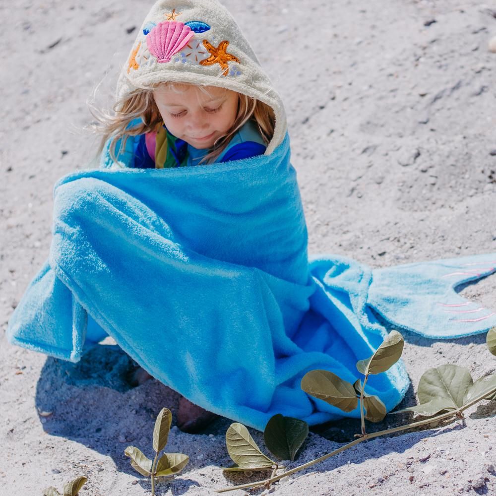mermaid hooded towel