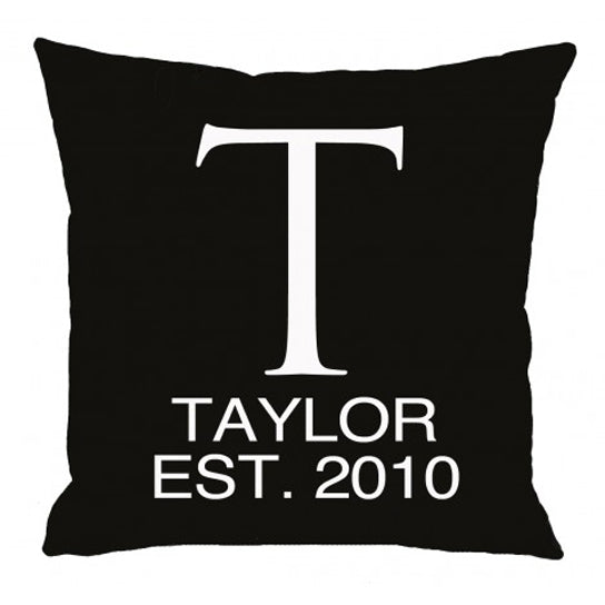 modern monogrammed initial pillows