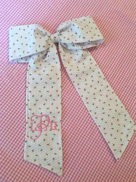 monogrammed easter basket bow