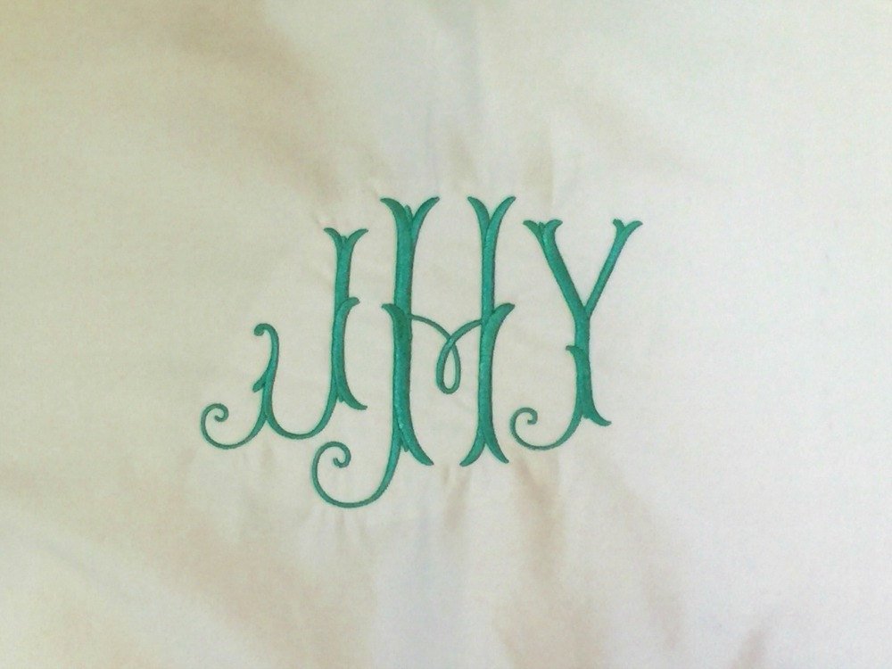 monogrammed pillow shams