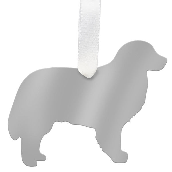moon and lola bernese mountain dog christmas ornament - gold