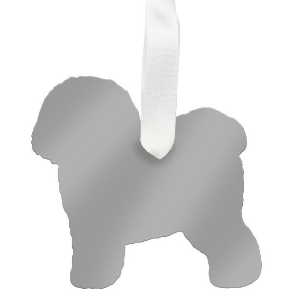 moon and lola bichon frise christmas ornament - gold