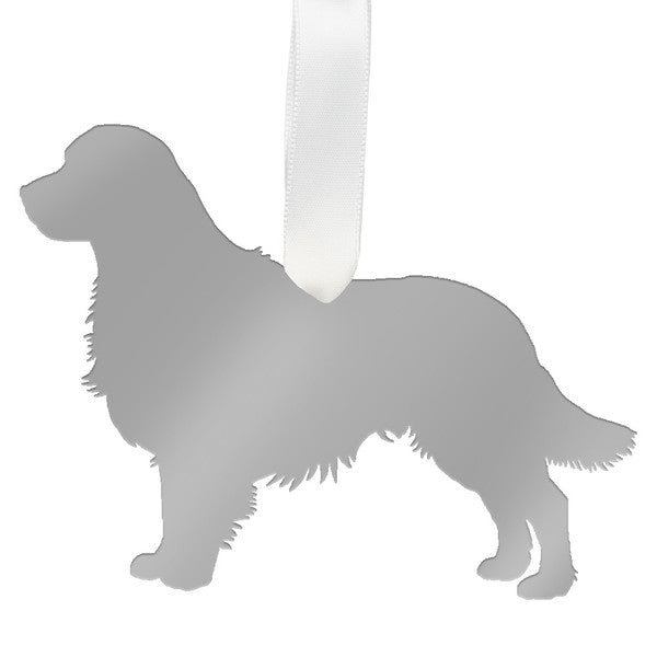 moon and lola golden retriever christmas ornament - gold