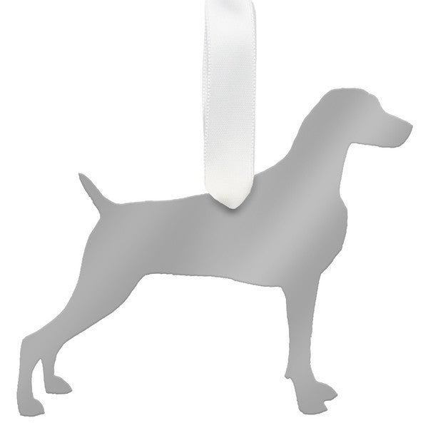 moon and lola weimaraner christmas ornament - gold