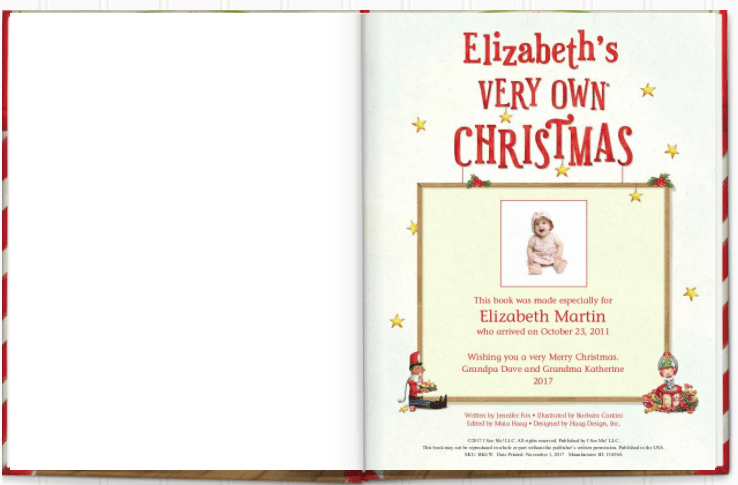 my very own christmas personalized book