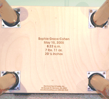 number puzzle stool