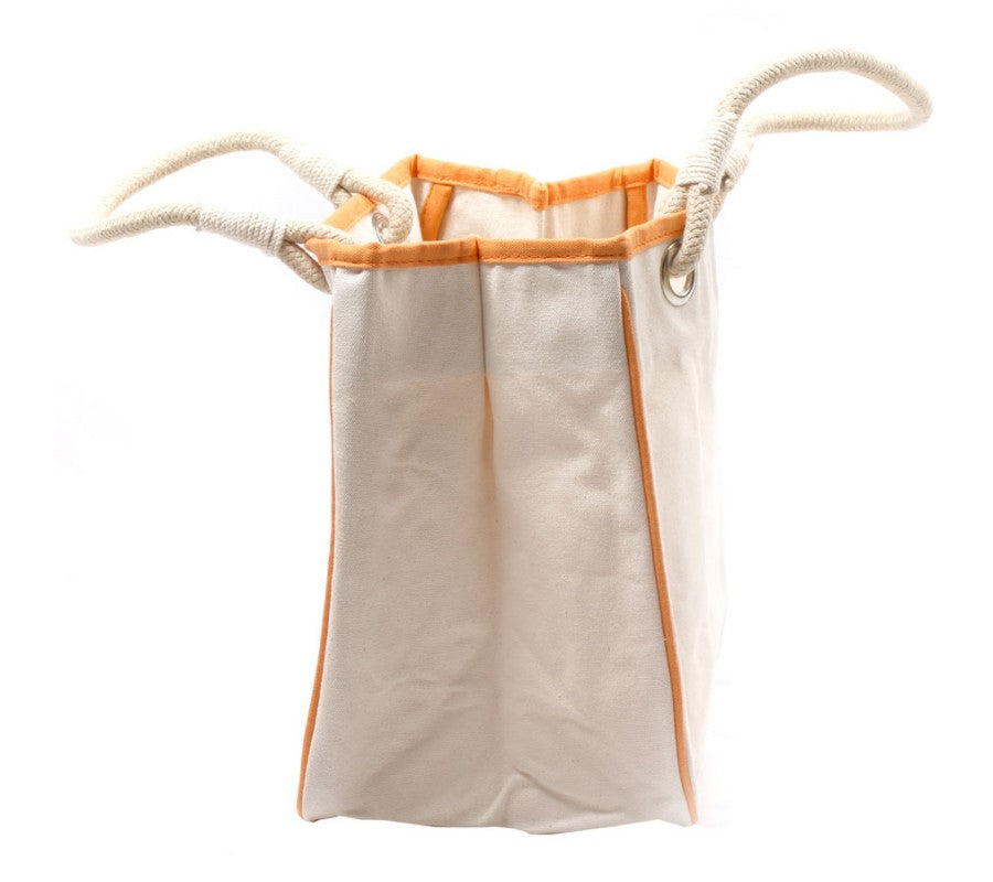 orange accented rope tote