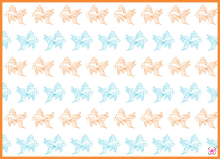orange goldfish children's stationary