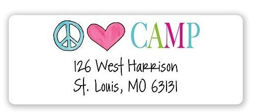 peace love camp personalized note pad