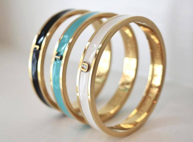 personalized alphabet initial bangle