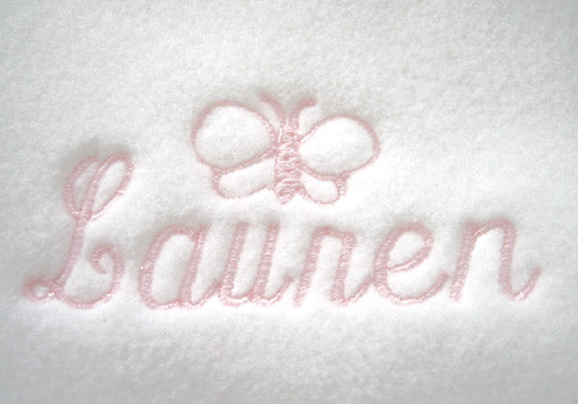 personalized baby blanket - butterfly