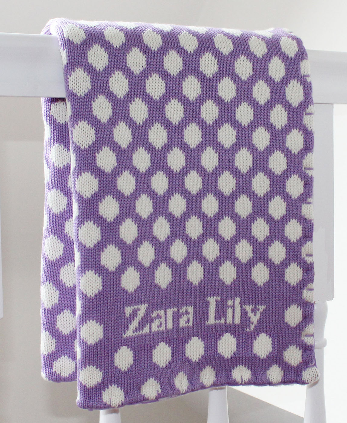 personalized baby blanket - dots
