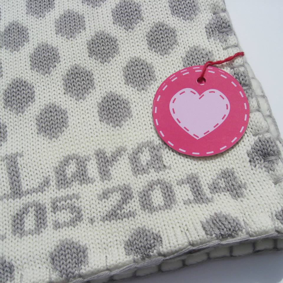 personalized baby blanket - dots