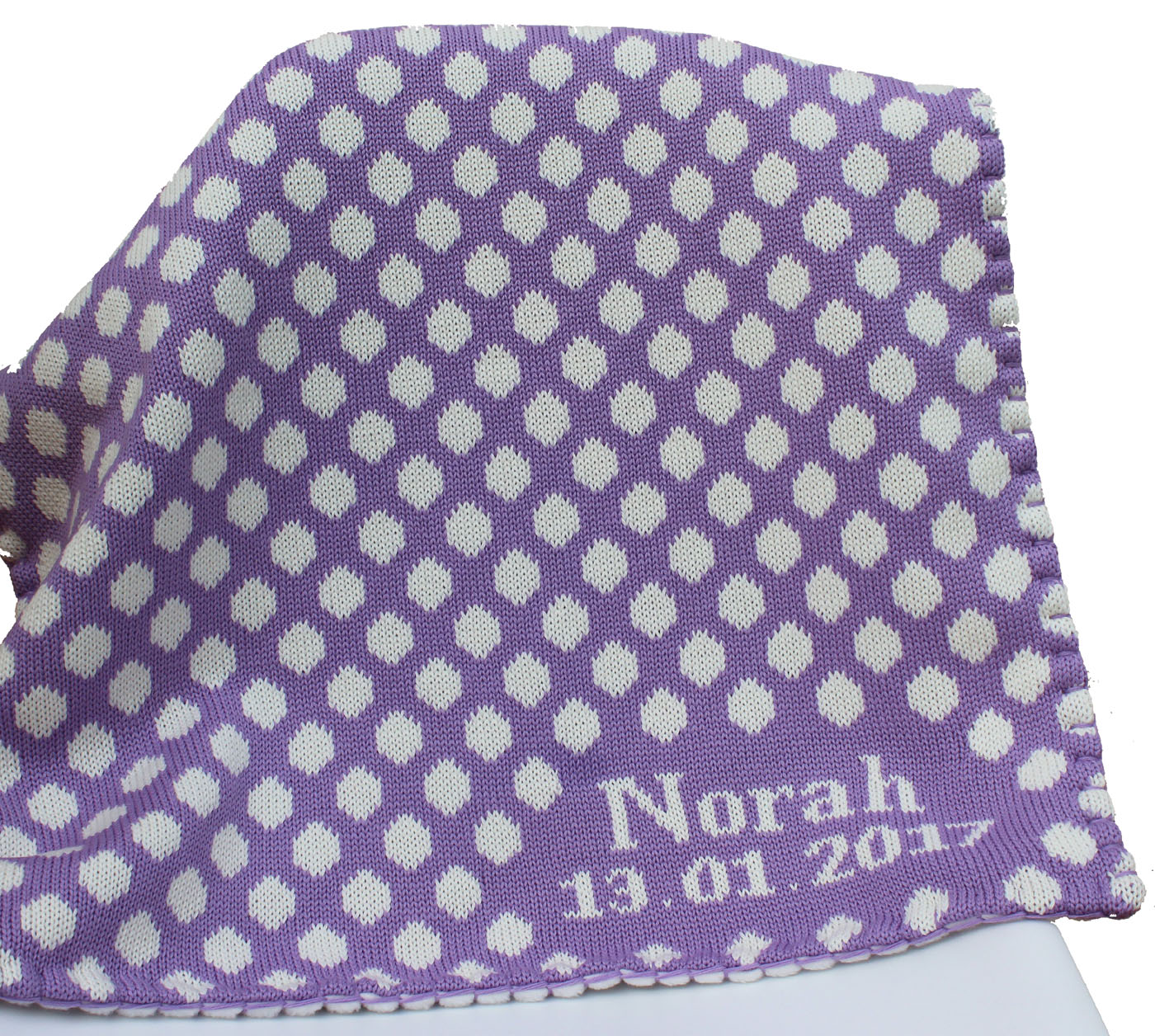 personalized baby blanket - dots