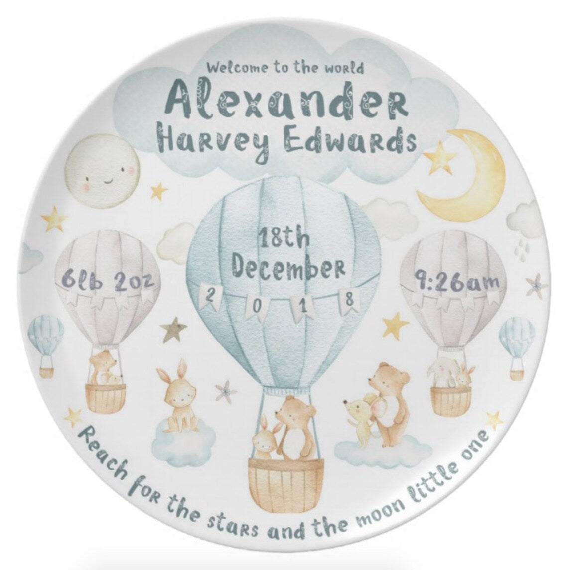 personalized baby boy plate