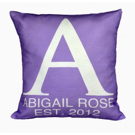 personalized baby initial pillow