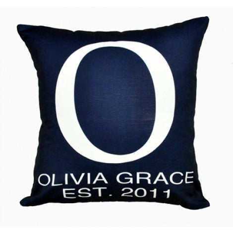 personalized baby initial pillow