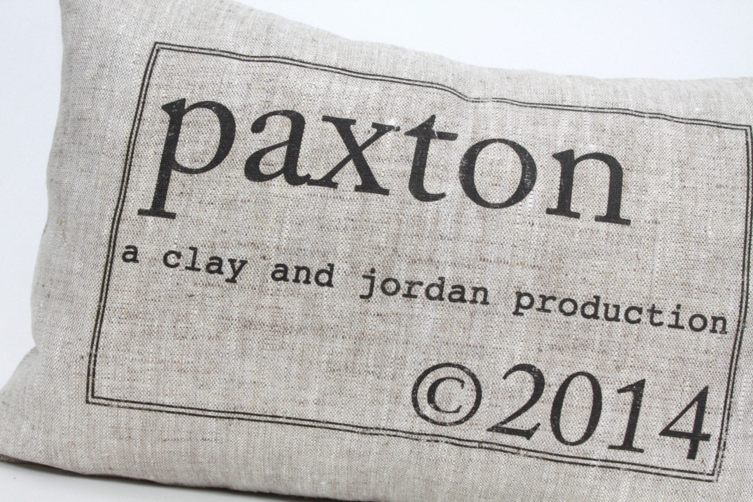 personalized baby pillow - production of (the parker)