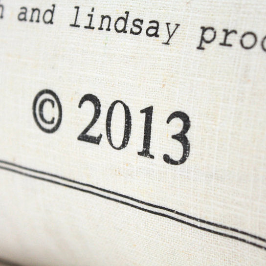 personalized baby pillow - production of (the parker)