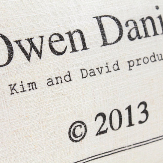personalized baby pillow - production of (the parker)