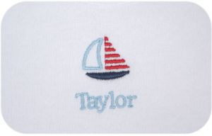personalized burp cloths - little sailor