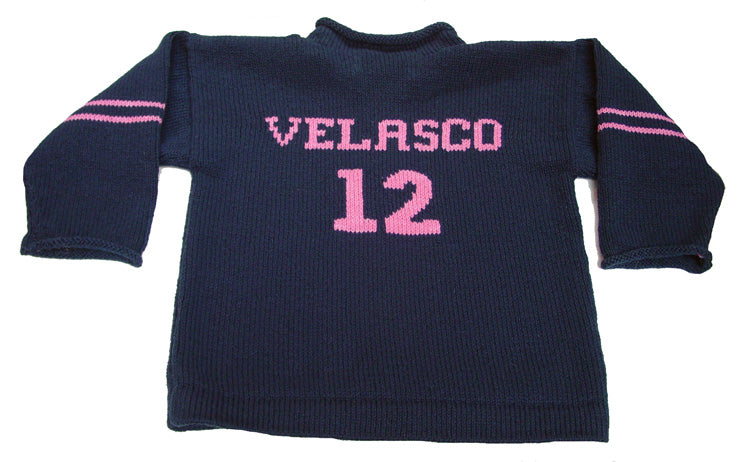 personalized childrens varsity sweater
