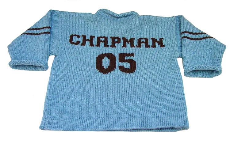 personalized childrens varsity sweater