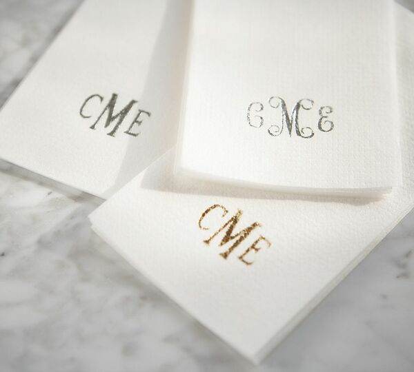 personalized disposable linen-like guest towels
