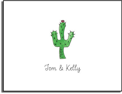 personalized everyday notes  blooming cactus