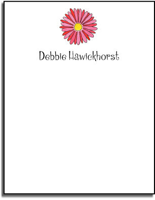 personalized everyday notes - gerber daisy