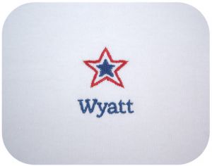 personalized flag baby gift set