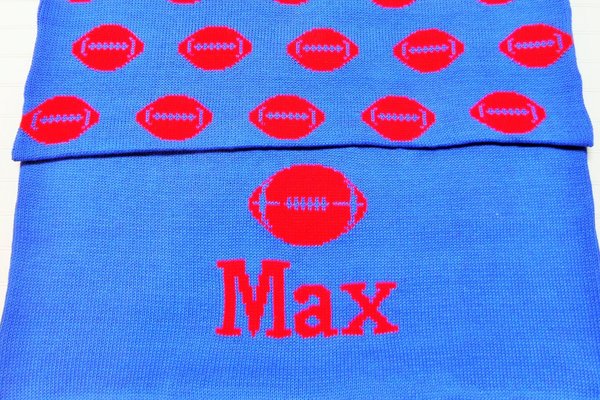 personalized sports baby blanket