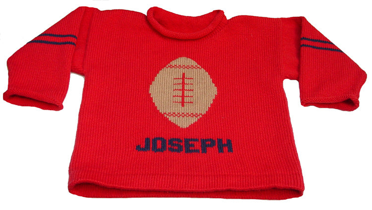 personalized football pullover sweater