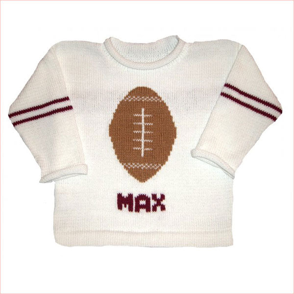 personalized football pullover sweater