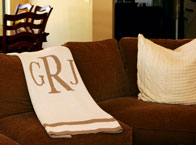 personalized full sized blanket with monogram