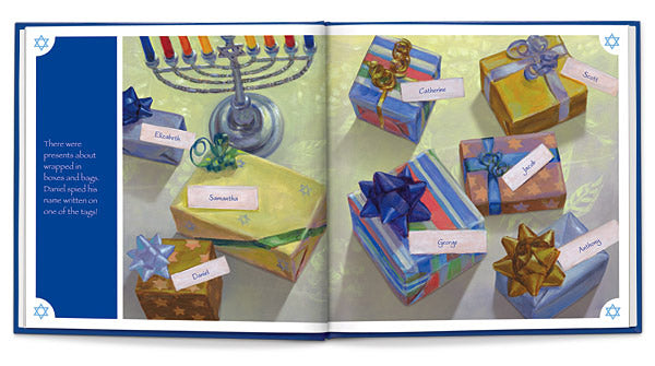 personalized hanukkah book and plus bear gift set
