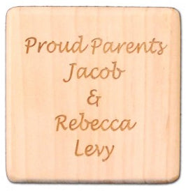 personalized hebrew birth block